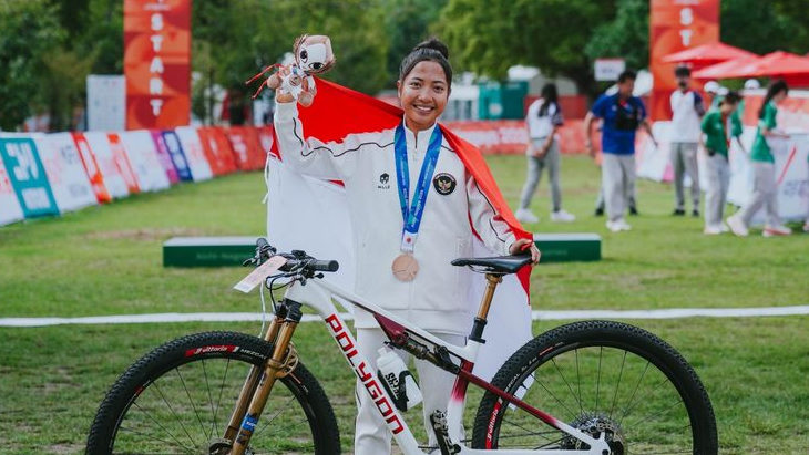 Sayu Bella Sumbang Medali Pertama Balap Sepeda untuk Indonesia di Asian Games 2026