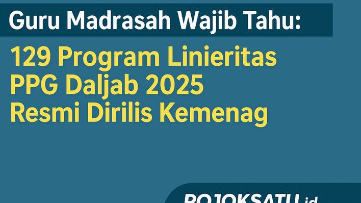 Guru Madrasah Wajib Tahu, 129 Program Linieritas PPG Daljab 2025 Resmi Dirilis Kemenag