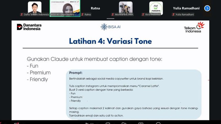 Naik Kelas dengan AI, 260 Perempuan UMKM Dibina Telkom Jadi Kreator Digital
