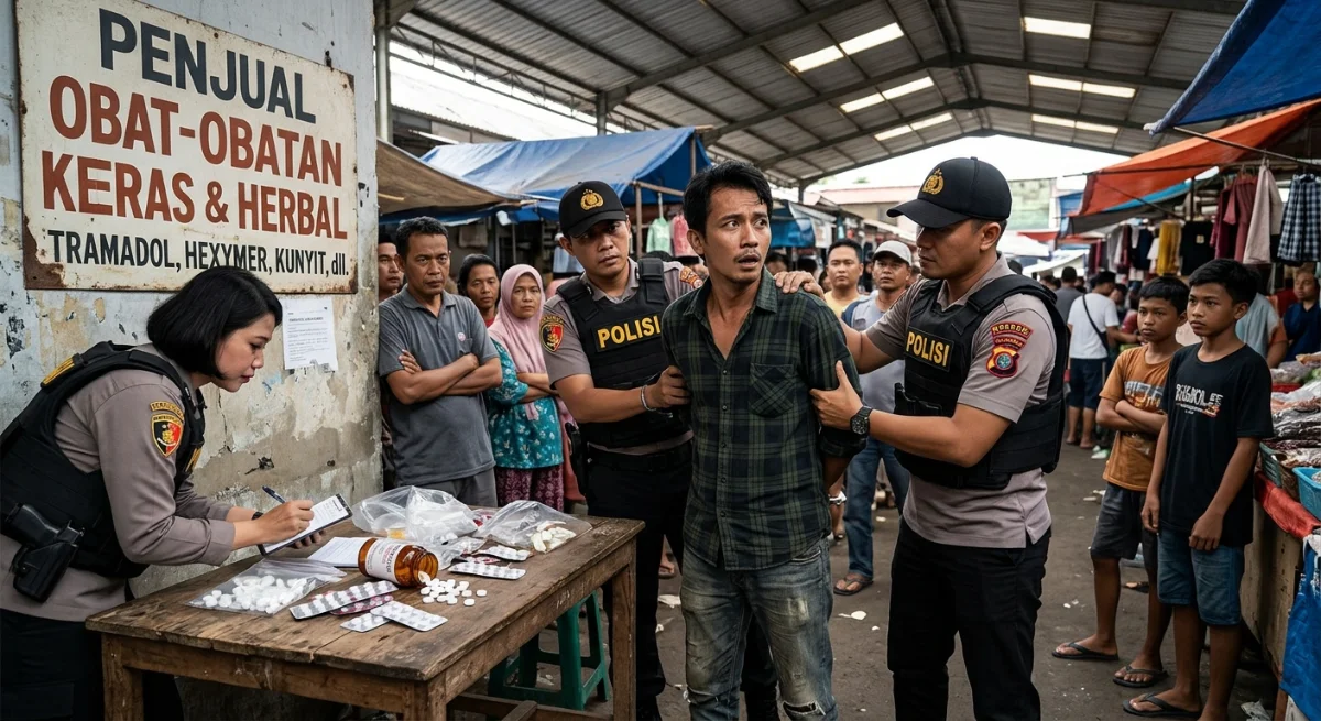 Polsek Teluknaga menciduk seorang pria berinisial UA (33) karena diduga menjual obat-obatan keras tanpa izin resmi di Kampung Pojok, Desa Kosambi Timur, Kecamatan Kosambi, Kabupaten Tangerang.