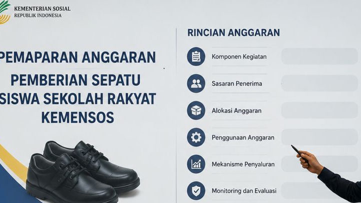 Pengadaan Sepatu Sekolah Rakyat Melalui Mekanisme Lelang Terbuka Kemensos.