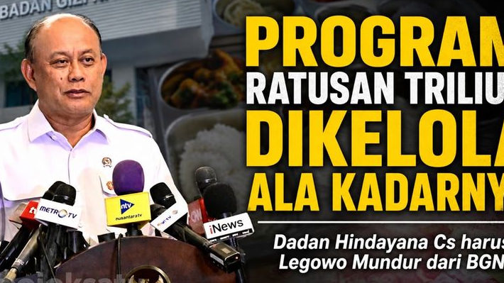 Bukan Pengadaan Motor, Kepala BGN Dadan Hindayana Dicopot Karena Jual Beli Dapur MBG