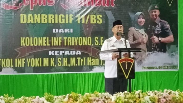 Wawali Pangerang Rahim Hadiri Lepas Sambut Komandan Brigif 11/BS