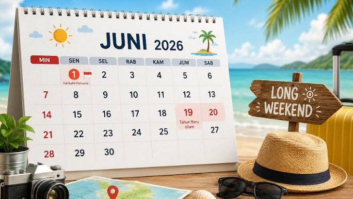 Kalender LIBUR Juni 2026 Lengkap dengan Tanggal Merah, Hari Besar Nasional, dan Long Weekend