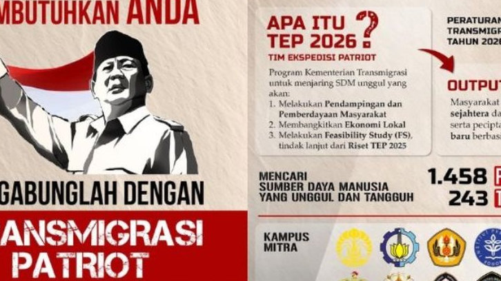 Pendaftaran Tim Ekspedisi Patriot 2026 Dibuka Sampai 21 Mei, Saatnya Anak Muda Turun Tangan Bangun Negeri