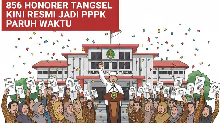 Akhirnya Diangkat! 856 Honorer Tangsel Kini Resmi Jadi PPPK Paruh Waktu, Begini Pesan Wali Kota Benyamin