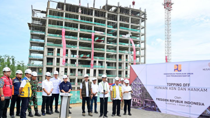Presiden Jokowi Menandai Penyelesaian Terakhir Pembangunan Hunian untuk ASN dan Hankam di IKN