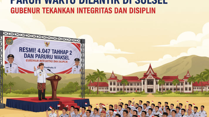 Resmi! 4.047 PPPK Tahap 2 dan Paruh Waktu Dilantik di Sulsel, Gubernur Tekankan Integritas dan Disiplin