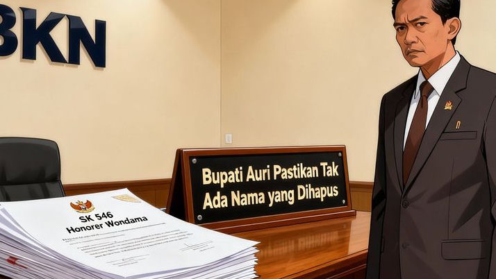 SK 546 Honorer Wondama Masih Tertahan di BKN, Bupati Auri Pastikan Tak Ada Nama yang Dihapus