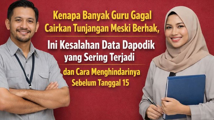 Kenapa Banyak Guru Gagal Cairkan Tunjangan Meski Berhak, Ini Kesalahan Data Dapodik yang Sering Terjadi dan Cara Menghindarinya Sebelum Tanggal 15