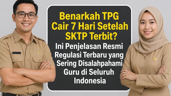 Benarkah TPG Cair 7 Hari Setelah SKTP Terbit? Ini Penjelasan Resmi Regulasi Terbaru yang Sering Disalahpahami Guru di Seluruh Indonesia