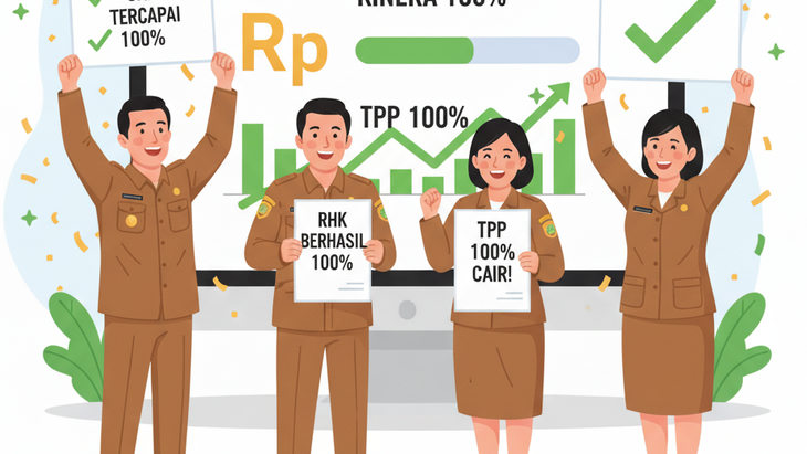 SKP dan RHK Kini Jadi Penentu Besarnya TPP ASN, Kinerja 100 Persen Maka TPP Pun 100 Persen