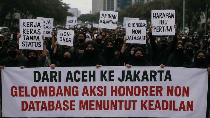 Dari Aceh ke Jakarta, Gelombang Aksi Honorer Non Database Menuntut Keadilan