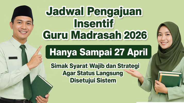 Jadwal Pengajuan Insentif Guru Madrasah 2026 Hanya Sampai 27 April, Simak Syarat Wajib dan Strategi Agar Status Langsung Disetujui Sistem