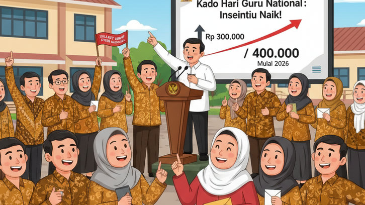 Kado Hari Guru Nasional, Insentif Guru Honorer Naik ke Rp 400 Ribu per Bulan Mulai 2026, Cek Kategori Penerima dan Mekanisme Pencairan