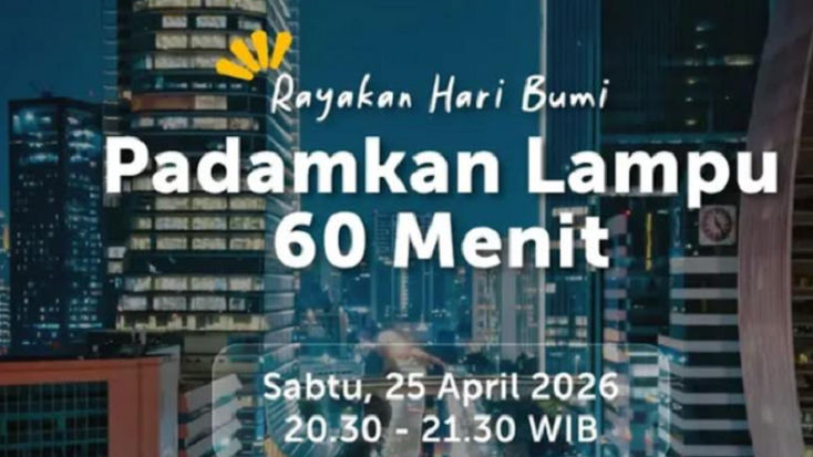 Jakarta Gelap 1 Jam Saat Hari Bumi 2026, Ini Jadwal dan Lokasi Pemadaman Lampu