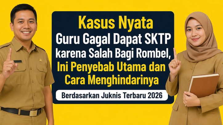 Kasus Nyata Guru Gagal Dapat SKTP karena Salah Bagi Rombel, Ini Penyebab Utama dan Cara Menghindarinya Berdasarkan Juknis Terbaru 2026