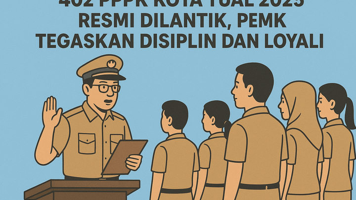 402 PPPK Kota Tual 2025 Resmi Dilantik, Pemkot Tegaskan Disiplin dan Loyalitas