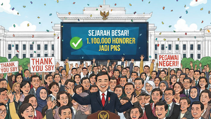 Ternyata SBY Pernah Angkat 1,1 Juta Honorer Jadi PNS, Kenapa Tidak Bisa Dilakukan Jokowi dan Prabowo?