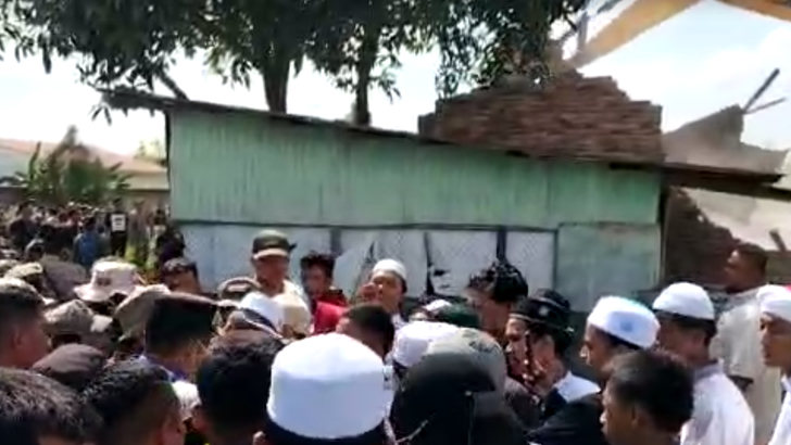 Penertiban Bangunan Lahan HGU PTPN 2 Di Deli Serdang Ricuh, Warga Menolak Penggusuran