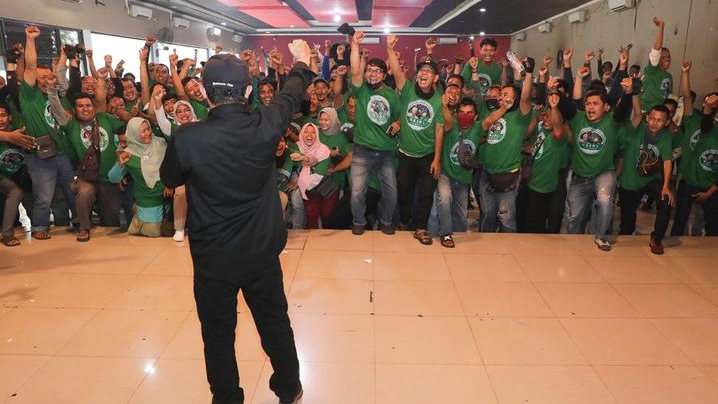 Ratusan Pengemudi Ojol di Cilegon Ikuti Pelatihan Wirausaha dari Relawan Ganjar