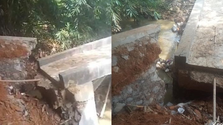 Baru Dibangun, Jembatan Senilai Ratusan Juta Rupiah di Karawang Kembali Ambruk