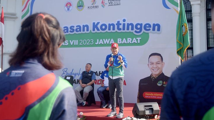 FORNAS VII/2023 Jabar, Sekda Setiawan Lepas Kontingen Jabar