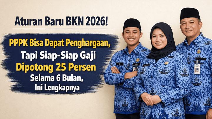 Aturan Baru BKN 2026! PPPK Bisa Dapat Penghargaan, Tapi Siap-Siap Gaji Dipotong 25 Persen Selama 6 Bulan, Ini Lengkapnya