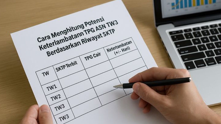Cara Menghitung Potensi Keterlambatan Cairnya TPG ASN TW3 Berdasarkan Riwayat SKTP