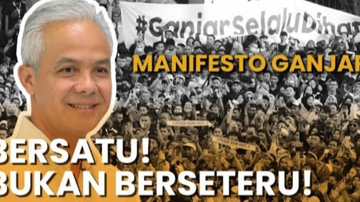 Ganjar Pranowo Keluarkan Manifesto di Akun Youtube Miliknya: Kita Adu gagasan, Bukan Perseteruan