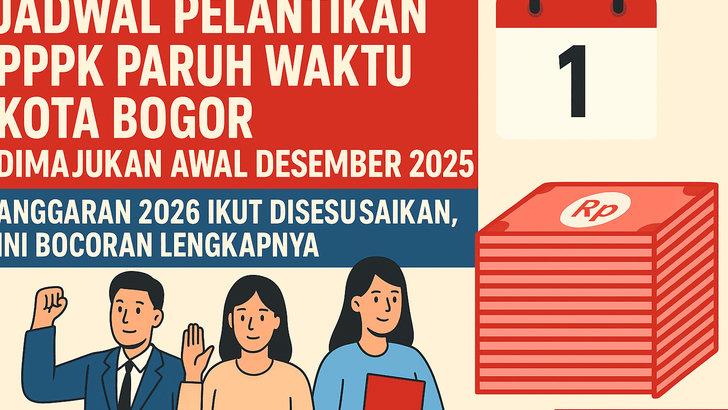 Jadwal Pelantikan PPPK Paruh Waktu Kota Bogor Dimajukan Awal Desember 2025, Anggaran 2026 Ikut Disesuaikan, Ini Bocoran Lengkapnya