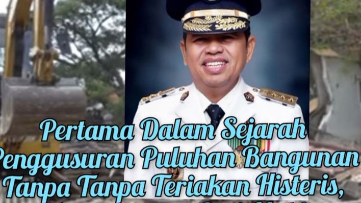 Kali Pertama Dalam Sejarah Penggusuran Puluhan Bangunan Tanpa Histeris Tangis dan Caci Maki, Yang Ada Riang Gembira Tawa Dan Canda