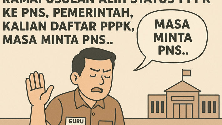 Ramai Usulan Alih Status PPPK ke PNS, Pemerintah, Kalian Daftar PPPK, Masa Minta PNS