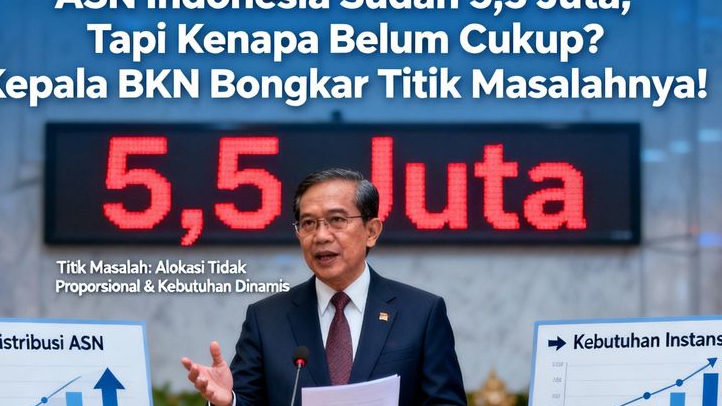 ASN Indonesia Sudah 5,5 Juta, Tapi Kenapa Belum Cukup? Kepala BKN Bongkar Titik Masalahnya!
