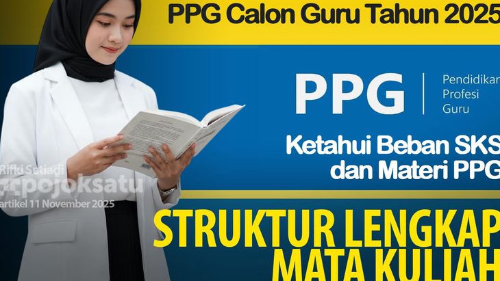 CALON GURU BERSIAP, Ini Struktur Lengkap Mata Kuliah PPG Prajabatan 2025, Mata Kuliah Inti hingga Beban SKS, Guru Adaptasi Teknologi Zaman Now