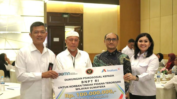 Dukung Pemberantasan Terorisme, Inalum Berikan Bantuan Rp100 Juta untuk Pemulihan 40 Penyintas
