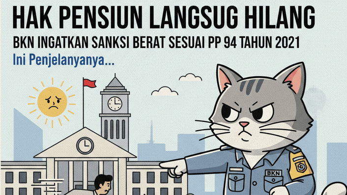 Catat! ASN Bolos, Hak Pensiun Langsung Hilang, BKN Ingatkan Sanksi Berat Sesuai PP 94 Tahun 2021, Ini Penjelasannya