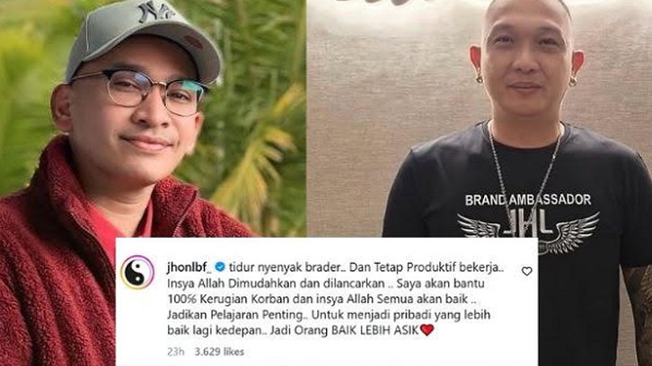 Jhon LBF Tawarkan Bantuan Rp3,5 Miliar untuk Korban Kasus Ruben Onsu