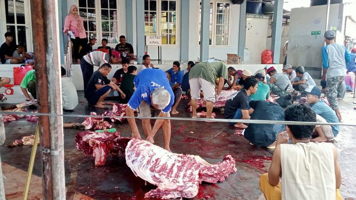 Warga Sempu Banten Girang Qurban Kerbau dan Sapi dari Hasil Nabung Bersama