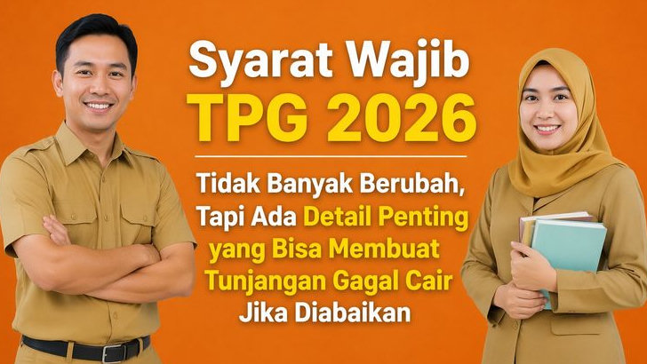 Syarat Wajib TPG 2026 Tidak Banyak Berubah, Tapi Ada Detail Penting yang Bisa Membuat Tunjangan Gagal Cair Jika Diabaikan