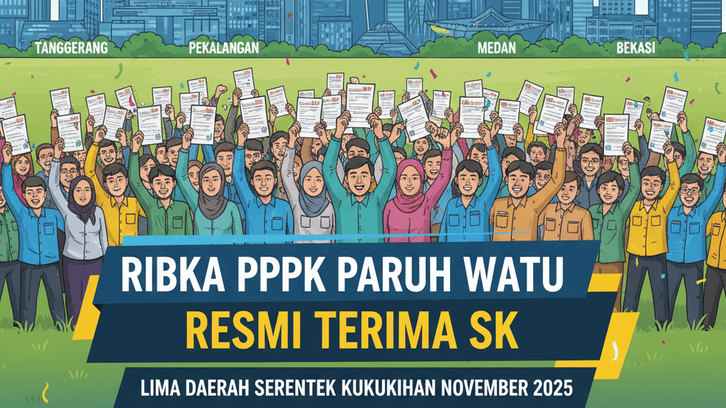 Ribuan PPPK Paruh Waktu Resmi Terima SK, Lima Daerah Serentak Kukuhkan pada November 2025