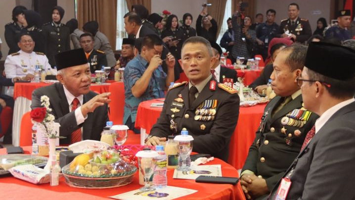Wakili Ketua DPRD Kaltim, Muhammad Samsun Hadiri Upacara HUT Bhayangkara ke-77