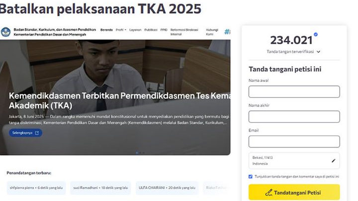 Heboh Petisi Penolakan TKA 2025, Mendikdasmen Tegaskan 'The Show Must Go On'