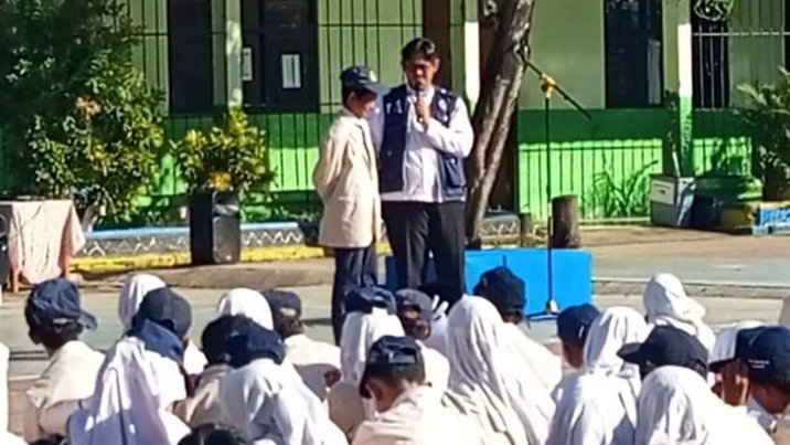 TMMD 128 Kodim Cilegon Gandeng BNN Edukasi Bahaya Narkoba ke Pelajar SMPN 6 Cilegon