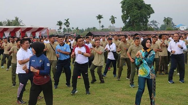 Polda Sumut Gelar Olahraga Bersama Untuk Pererat Sinergitas TNI-Polri dan Forkopimda