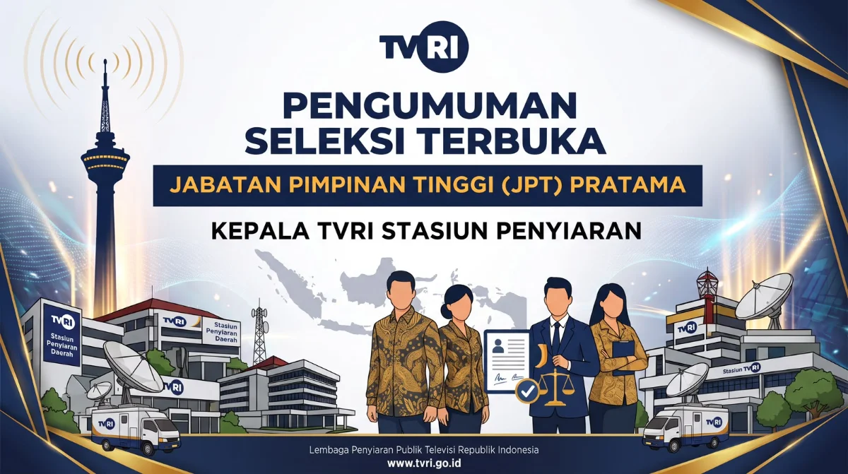 TVRI Buka Seleksi Kepala Stasiun Aceh, Kalsel, dan Papua, Cek Syarat serta Jadwalnya