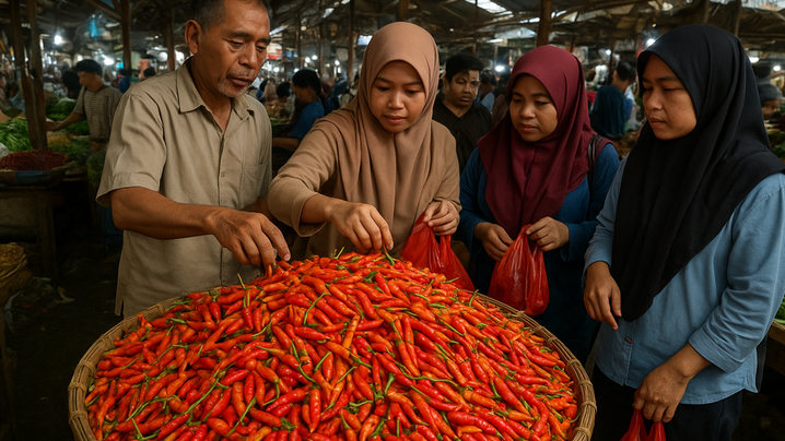 Cabai Naik, Emas Melonjak, Tapi Katanya Inflasi Turun? Ini yang Terjadi di Pasar Tradisional!