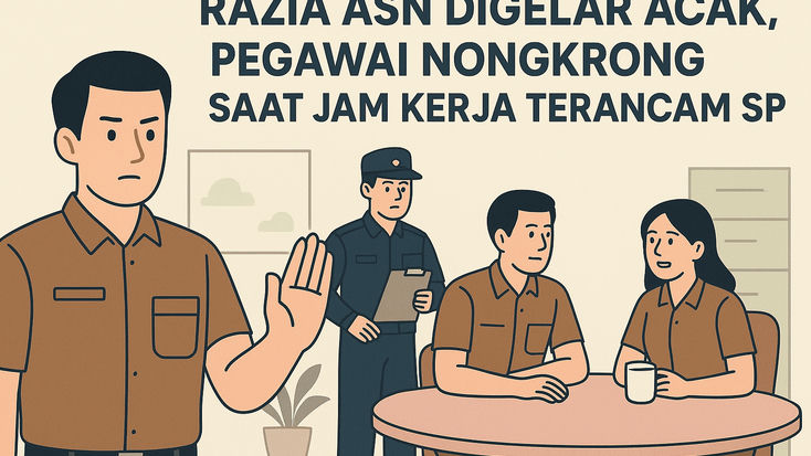 Razia ASN Digelar Acak, Pegawai Nongkrong Saat Jam Kerja Terancam SP