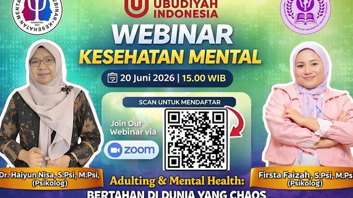 GRATIS, Webinar Nasional 'Adulting dan Mental Health: Bertahan di Dunia yang Chaos' Segera Digelar, Buruan Daftar!
