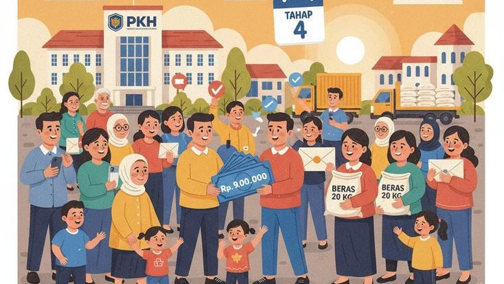 Ramai di Medsos! PKH Tahap 4 Mulai Cair Bersamaan dengan BLT Rp 900 Ribu dan Bantuan Beras 20 Kg